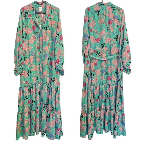 Misa Los Angeles Esmee Maxi Shirt Dress in Peony - Picture 6 of 12